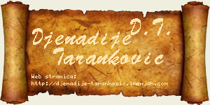 Đenadije Taranković vizit kartica